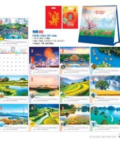 Lịch Bloc 2027 NB Mẫu NB303 (31 x 15 cm) Bộ Quà Tặng Doanh Nghiệp Thủy Tinh & Lịch in logo doanh nghiệp quà tặng Tết tại Quà Tặng Thủy Tinh VN