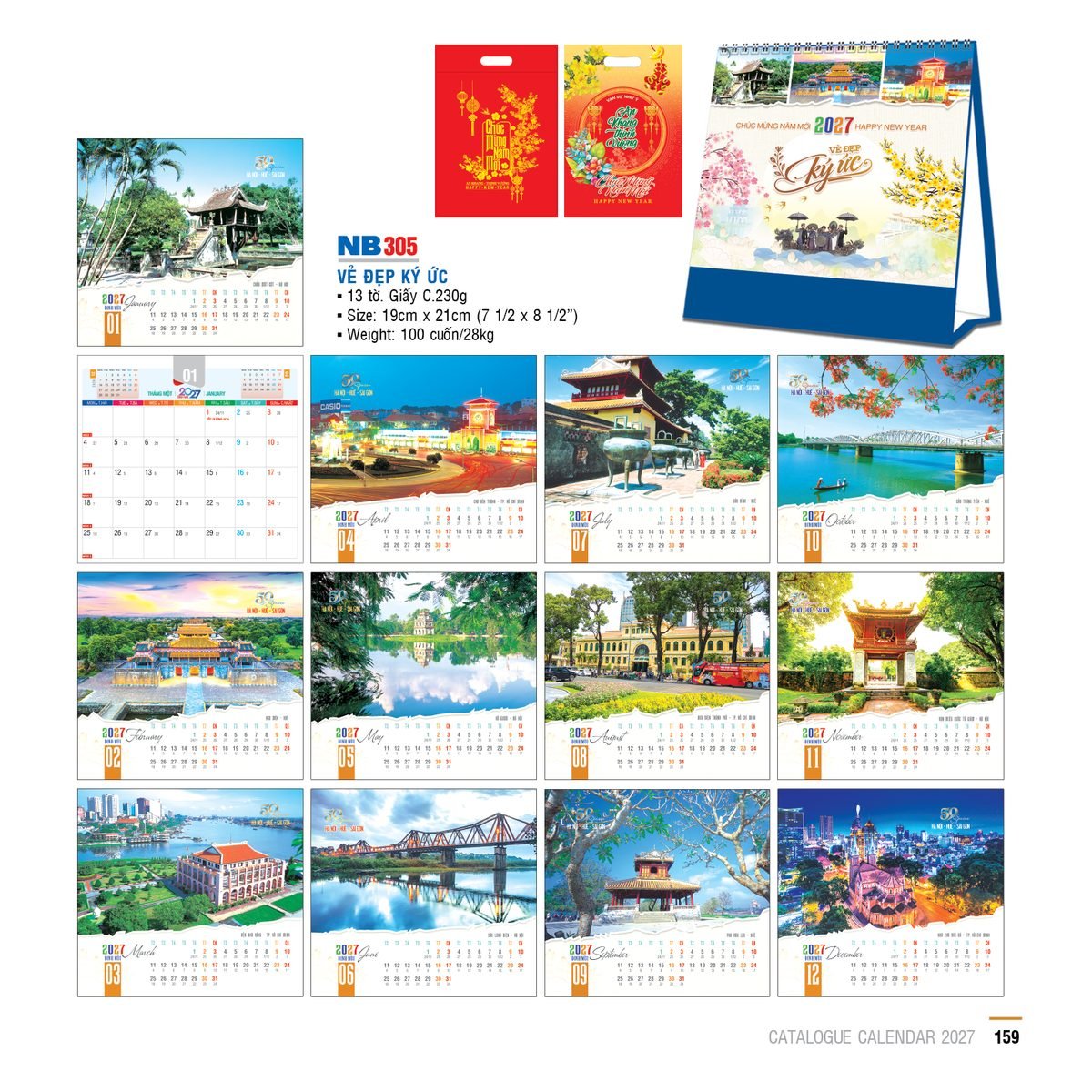 Lịch Bloc 2027 NB Mẫu NB305 (29 x 41 cm) Bộ Quà Tặng Doanh Nghiệp Thủy Tinh & Lịch Lịch Bloc 2027 NB Mẫu NB305 (29 x 41 cm) Bộ Quà Tặng Doanh Nghiệp Thủy Tinh & Lịch in logo doanh nghiệp quà tặng Tết tại Quà Tặng Thủy Tinh VN