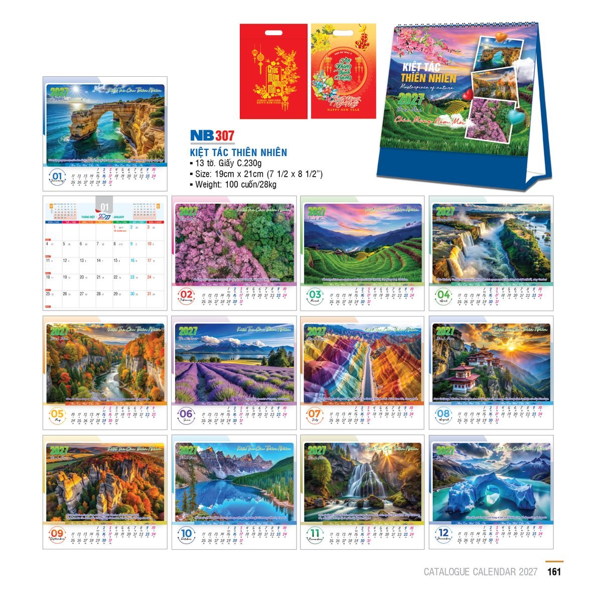 Lịch Bloc 2027 NB Mẫu NB307 (29 x 41 cm) Bộ Quà Tặng Doanh Nghiệp Thủy Tinh & Lịch Lịch Bloc 2027 NB Mẫu NB307 (29 x 41 cm) Bộ Quà Tặng Doanh Nghiệp Thủy Tinh & Lịch in logo doanh nghiệp quà tặng Tết tại Quà Tặng Thủy Tinh VN
