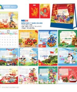 Lịch Bloc 2027 NB Mẫu NB310 (19 x 21cm) Bộ Quà Tặng Doanh Nghiệp Thủy Tinh & Lịch in logo doanh nghiệp quà tặng Tết tại Quà Tặng Thủy Tinh VN