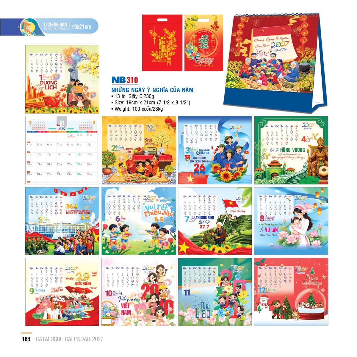 Lịch Bloc 2027 NB Mẫu NB310 (19 x 21cm) Bộ Quà Tặng Doanh Nghiệp Thủy Tinh & Lịch Lịch Bloc 2027 NB Mẫu NB310 (19 x 21cm) Bộ Quà Tặng Doanh Nghiệp Thủy Tinh & Lịch in logo doanh nghiệp quà tặng Tết tại Quà Tặng Thủy Tinh VN