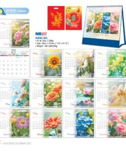 Lịch Bloc 2027 NB Mẫu NB317 (13  x  10 cm) Bộ Quà Tặng Doanh Nghiệp Thủy Tinh & Lịch in logo doanh nghiệp quà tặng Tết tại Quà Tặng Thủy Tinh VN