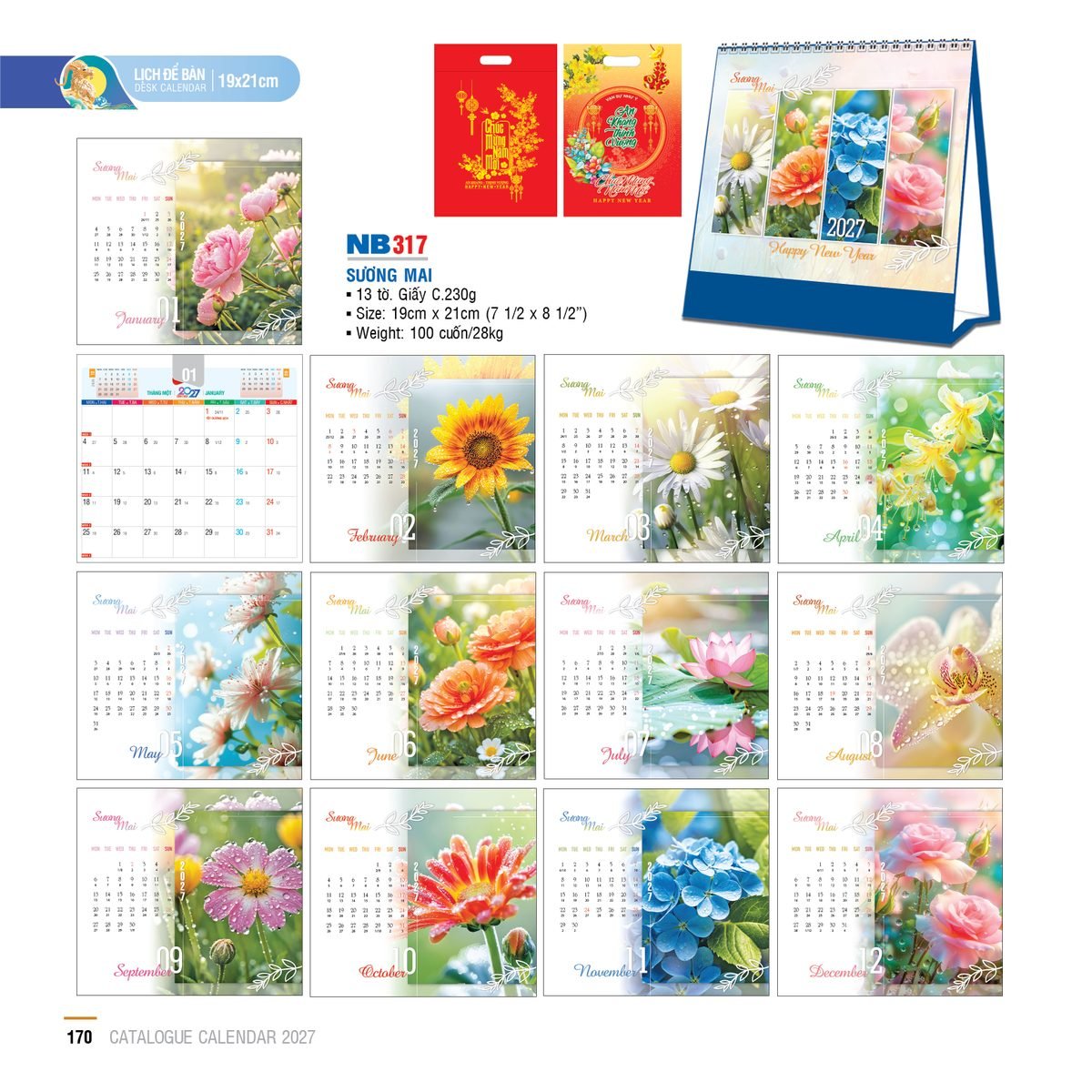 Lịch Bloc 2027 NB Mẫu NB317 (13 x 10 cm) Bộ Quà Tặng Doanh Nghiệp Thủy Tinh & Lịch Lịch Bloc 2027 NB Mẫu NB317 (13 x 10 cm) Bộ Quà Tặng Doanh Nghiệp Thủy Tinh & Lịch in logo doanh nghiệp quà tặng Tết tại Quà Tặng Thủy Tinh VN