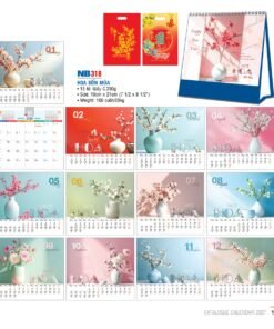 Lịch Bloc 2027 NB Mẫu NB318 (29 x 41 cm) Bộ Quà Tặng Doanh Nghiệp Thủy Tinh & Lịch in logo doanh nghiệp quà tặng Tết tại Quà Tặng Thủy Tinh VN