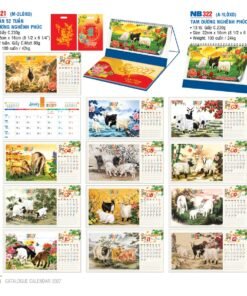 Lịch Để Bàn 2027 NB Mẫu NB322 (16 x 24 cm) Bộ Quà Tặng Doanh Nghiệp Thủy Tinh & Lịch in logo doanh nghiệp quà tặng Tết tại Quà Tặng Thủy Tinh VN