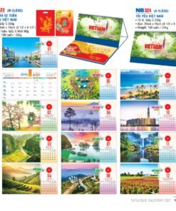 Lịch Để Bàn 2027 NB Mẫu NB324 (027  x  02 cm) Bộ Quà Tặng Doanh Nghiệp Thủy Tinh & Lịch in logo doanh nghiệp quà tặng Tết tại Quà Tặng Thủy Tinh VN