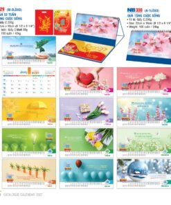 Lịch Để Bàn 2027 NB Mẫu NB330 (16 x 24 cm) Bộ Quà Tặng Doanh Nghiệp Thủy Tinh & Lịch in logo doanh nghiệp quà tặng Tết tại Quà Tặng Thủy Tinh VN