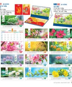 Lịch Để Bàn 2027 NB Mẫu NB332 (16 x 24 cm) Bộ Quà Tặng Doanh Nghiệp Thủy Tinh & Lịch in logo doanh nghiệp quà tặng Tết tại Quà Tặng Thủy Tinh VN
