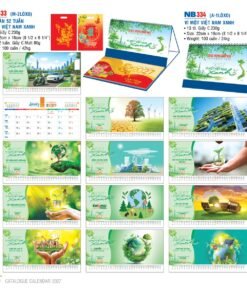 Lịch Để Bàn 2027 NB Mẫu NB333 (16 x 24 cm) Bộ Quà Tặng Doanh Nghiệp Thủy Tinh & Lịch in logo doanh nghiệp quà tặng Tết tại Quà Tặng Thủy Tinh VN