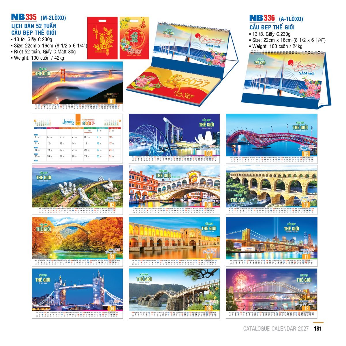 Lịch Để Bàn 2027 NB Mẫu NB335 (16 x 24 cm) Bộ Quà Tặng Doanh Nghiệp Thủy Tinh & Lịch Lịch Để Bàn 2027 NB Mẫu NB335 (16 x 24 cm) Bộ Quà Tặng Doanh Nghiệp Thủy Tinh & Lịch in logo doanh nghiệp quà tặng Tết tại Quà Tặng Thủy Tinh VN