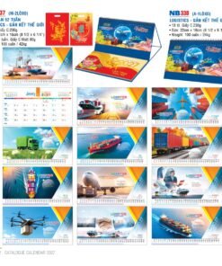Lịch Để Bàn 2027 NB Mẫu NB337 (16 x 24 cm) Bộ Quà Tặng Doanh Nghiệp Thủy Tinh & Lịch in logo doanh nghiệp quà tặng Tết tại Quà Tặng Thủy Tinh VN