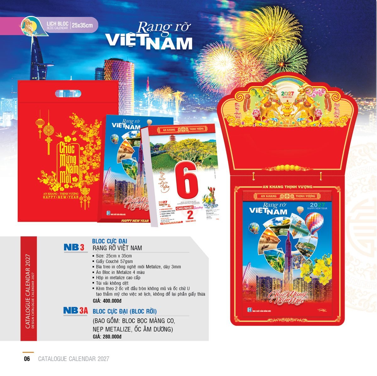 Lịch Bìa Treo 2027 NB Mẫu NB3A (25 x 35cm) Bộ Quà Tặng Doanh Nghiệp Thủy Tinh & Lịch Lịch Bìa Treo 2027 NB Mẫu NB3A (25 x 35cm) Bộ Quà Tặng Doanh Nghiệp Thủy Tinh & Lịch in logo doanh nghiệp quà tặng Tết tại Quà Tặng Thủy Tinh VN