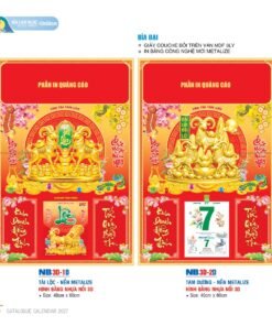 Lịch Bìa Treo 2027 NB Mẫu NB3D1D (40 x 60cm) Bộ Quà Tặng Doanh Nghiệp Thủy Tinh & Lịch in logo doanh nghiệp quà tặng Tết tại Quà Tặng Thủy Tinh VN