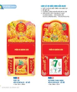 Lịch Treo Tường Lò Xo 2027 NB Mẫu NB41 (30 x 60cm) Bộ Quà Tặng Doanh Nghiệp Thủy Tinh & Lịch in logo doanh nghiệp quà tặng Tết tại Quà Tặng Thủy Tinh VN