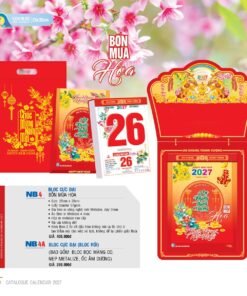 Lịch Bloc Cực Đại 2027 NB Mẫu NB4A (25 x 35cm) Bộ Quà Tặng Doanh Nghiệp Thủy Tinh & Lịch in logo doanh nghiệp quà tặng Tết tại Quà Tặng Thủy Tinh VN