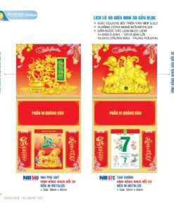 Lịch Treo Tường Lò Xo 2027 NB Mẫu NB57C (30 x 60cm) Bộ Quà Tặng Doanh Nghiệp Thủy Tinh & Lịch in logo doanh nghiệp quà tặng Tết tại Quà Tặng Thủy Tinh VN