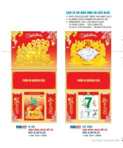 Lịch Treo Tường Lò Xo 2027 NB Mẫu NB63T (12  x  18 cm) Bộ Quà Tặng Doanh Nghiệp Thủy Tinh & Lịch in logo doanh nghiệp quà tặng Tết tại Quà Tặng Thủy Tinh VN