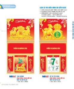 Lịch Treo Tường Lò Xo 2027 NB Mẫu NB65T (30 x 60cm) Bộ Quà Tặng Doanh Nghiệp Thủy Tinh & Lịch in logo doanh nghiệp quà tặng Tết tại Quà Tặng Thủy Tinh VN