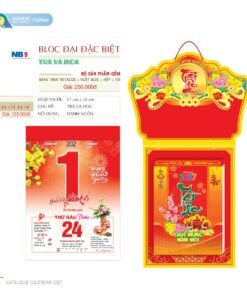 Lịch Bloc Đại Đặc Biệt 2027 NB Mẫu NB9 (17 x 24cm) Bộ Quà Tặng Doanh Nghiệp Thủy Tinh & Lịch in logo doanh nghiệp quà tặng Tết tại Quà Tặng Thủy Tinh VN