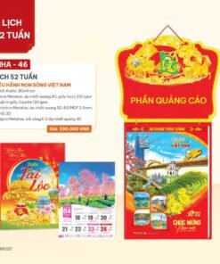 Lịch 52 Tuần 2027 NHA Mẫu NHA46 (30 x 41cm) Bộ Quà Tặng Doanh Nghiệp Thủy Tinh & Lịch in logo doanh nghiệp quà tặng Tết tại Quà Tặng Thủy Tinh VN