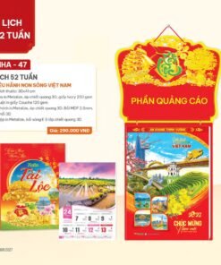Lịch 52 Tuần 2027 NHA Mẫu NHA47 (30 x 41cm) Bộ Quà Tặng Doanh Nghiệp Thủy Tinh & Lịch in logo doanh nghiệp quà tặng Tết tại Quà Tặng Thủy Tinh VN
