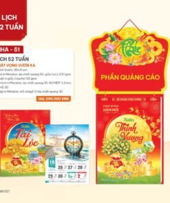 Lịch 52 Tuần 2027 NHA Mẫu NHA51 (30 x 41cm) Bộ Quà Tặng Doanh Nghiệp Thủy Tinh & Lịch in logo doanh nghiệp quà tặng Tết tại Quà Tặng Thủy Tinh VN