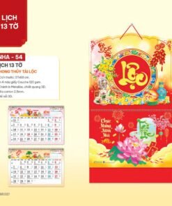 Lịch Bìa Treo 2027 NHA Mẫu NHA54 (37 x 68cm) Bộ Quà Tặng Doanh Nghiệp Thủy Tinh & Lịch in logo doanh nghiệp quà tặng Tết tại Quà Tặng Thủy Tinh VN