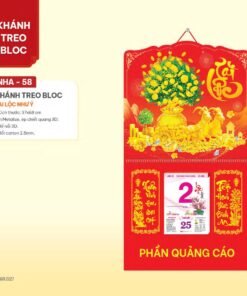 Lịch Bloc 2027 NHA Mẫu NHA58 (37 x 68cm) Bộ Quà Tặng Doanh Nghiệp Thủy Tinh & Lịch in logo doanh nghiệp quà tặng Tết tại Quà Tặng Thủy Tinh VN