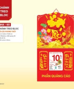 Lịch Bloc 2027 NHA Mẫu NHA60 (37 x 68cm) Bộ Quà Tặng Doanh Nghiệp Thủy Tinh & Lịch in logo doanh nghiệp quà tặng Tết tại Quà Tặng Thủy Tinh VN