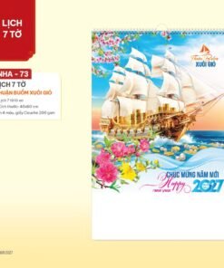 Lịch Treo Tường Lò Xo 2027 NHA Mẫu NHA73 - Thuận Buồm Xuôi Gió (40 x 60cm) Bộ Quà Tặng Doanh Nghiệp Thủy Tinh & Lịch in logo doanh nghiệp quà tặng Tết tại Quà Tặng Thủy Tinh VN