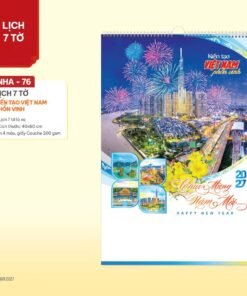 Lịch Treo Tường Lò Xo 2027 NHA Mẫu NHA76 (40 x 60cm) Bộ Quà Tặng Doanh Nghiệp Thủy Tinh & Lịch in logo doanh nghiệp quà tặng Tết tại Quà Tặng Thủy Tinh VN