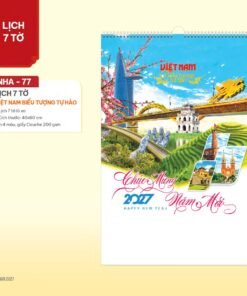 Lịch Treo Tường Lò Xo 2027 NHA Mẫu NHA77 (40 x 60cm) Bộ Quà Tặng Doanh Nghiệp Thủy Tinh & Lịch in logo doanh nghiệp quà tặng Tết tại Quà Tặng Thủy Tinh VN