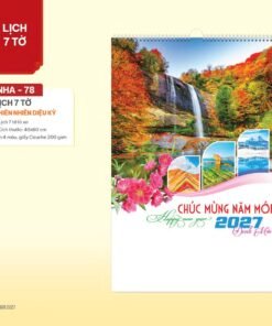 Lịch Treo Tường Lò Xo 2027 NHA Mẫu NHA78 (40 x 60cm) Bộ Quà Tặng Doanh Nghiệp Thủy Tinh & Lịch in logo doanh nghiệp quà tặng Tết tại Quà Tặng Thủy Tinh VN