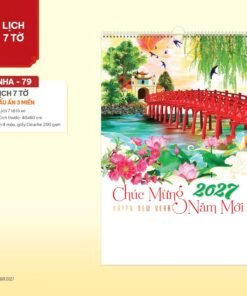 Lịch Treo Tường Lò Xo 2027 NHA Mẫu NHA79 (40 x 60cm) Bộ Quà Tặng Doanh Nghiệp Thủy Tinh & Lịch in logo doanh nghiệp quà tặng Tết tại Quà Tặng Thủy Tinh VN