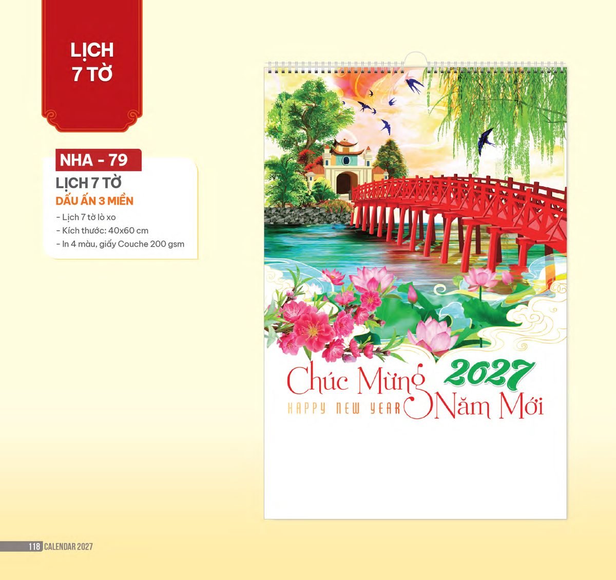 Lịch Treo Tường Lò Xo 2027 NHA Mẫu NHA79 (40 x 60cm) Bộ Quà Tặng Doanh Nghiệp Thủy Tinh & Lịch Lịch Treo Tường Lò Xo 2027 NHA Mẫu NHA79 (40 x 60cm) Bộ Quà Tặng Doanh Nghiệp Thủy Tinh & Lịch in logo doanh nghiệp quà tặng Tết tại Quà Tặng Thủy Tinh VN