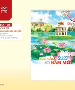 Lịch Treo Tường Lò Xo 2027 NHA Mẫu NHA80 (40 x 60cm) Bộ Quà Tặng Doanh Nghiệp Thủy Tinh & Lịch in logo doanh nghiệp quà tặng Tết tại Quà Tặng Thủy Tinh VN