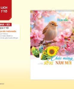 Lịch Treo Tường Lò Xo 2027 NHA Mẫu NHA83 (40 x 60cm) Bộ Quà Tặng Doanh Nghiệp Thủy Tinh & Lịch in logo doanh nghiệp quà tặng Tết tại Quà Tặng Thủy Tinh VN