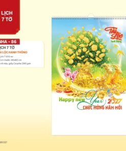 Lịch Treo Tường Lò Xo 2027 NHA Mẫu NHA86 (40 x 60cm) Bộ Quà Tặng Doanh Nghiệp Thủy Tinh & Lịch in logo doanh nghiệp quà tặng Tết tại Quà Tặng Thủy Tinh VN
