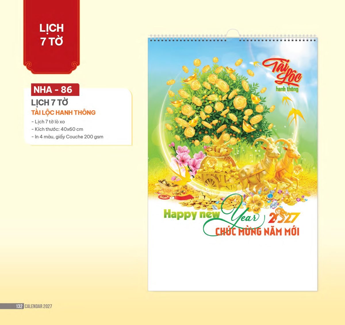 Lịch Treo Tường Lò Xo 2027 NHA Mẫu NHA86 (40 x 60cm) Bộ Quà Tặng Doanh Nghiệp Thủy Tinh & Lịch Lịch Treo Tường Lò Xo 2027 NHA Mẫu NHA86 (40 x 60cm) Bộ Quà Tặng Doanh Nghiệp Thủy Tinh & Lịch in logo doanh nghiệp quà tặng Tết tại Quà Tặng Thủy Tinh VN