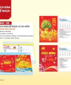 Lịch Để Bàn 2027 NHA Mẫu NHA88 (027  x  282 cm) Bộ Quà Tặng Doanh Nghiệp Thủy Tinh & Lịch in logo doanh nghiệp quà tặng Tết tại Quà Tặng Thủy Tinh VN