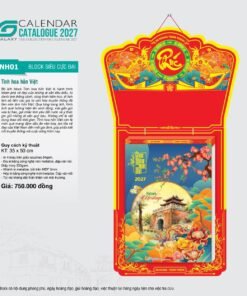Lịch Bloc Siêu Cực Đại 2027 NH Mẫu NH01 (35 x 50cm) Bộ Quà Tặng Doanh Nghiệp Thủy Tinh & Lịch in logo doanh nghiệp quà tặng Tết tại Quà Tặng Thủy Tinh VN