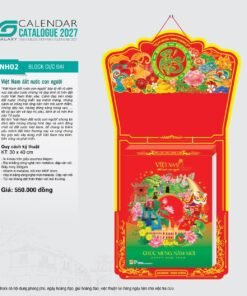Lịch Bloc Cực Đại 2027 NH Mẫu NH02 (30 x 40cm) Bộ Quà Tặng Doanh Nghiệp Thủy Tinh & Lịch in logo doanh nghiệp quà tặng Tết tại Quà Tặng Thủy Tinh VN