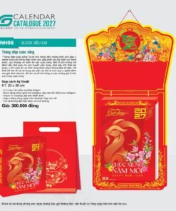 Lịch Bloc Siêu Đại 2027 NH Mẫu NH08 (20 x 30cm) Bộ Quà Tặng Doanh Nghiệp Thủy Tinh & Lịch in logo doanh nghiệp quà tặng Tết tại Quà Tặng Thủy Tinh VN