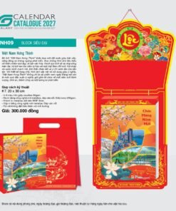 Lịch Bloc Siêu Đại 2027 NH Mẫu NH09 (20 x 30cm) Bộ Quà Tặng Doanh Nghiệp Thủy Tinh & Lịch in logo doanh nghiệp quà tặng Tết tại Quà Tặng Thủy Tinh VN