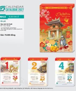 Lịch Bìa Treo 2027 NH Mẫu NH15 (13 x 19cm) Bộ Quà Tặng Doanh Nghiệp Thủy Tinh & Lịch in logo doanh nghiệp quà tặng Tết tại Quà Tặng Thủy Tinh VN