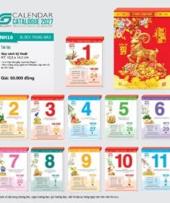 Lịch Bìa Treo 2027 NH Mẫu NH1617 (29 x 41 cm) Bộ Quà Tặng Doanh Nghiệp Thủy Tinh & Lịch in logo doanh nghiệp quà tặng Tết tại Quà Tặng Thủy Tinh VN