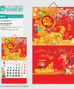 Lịch Bìa Treo 2027 NH Mẫu NH2021 (37 x 68cm) Bộ Quà Tặng Doanh Nghiệp Thủy Tinh & Lịch in logo doanh nghiệp quà tặng Tết tại Quà Tặng Thủy Tinh VN