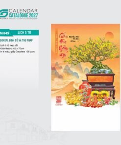 Lịch Bloc 2027 NH Mẫu NH49 (45 x 70cm) Bộ Quà Tặng Doanh Nghiệp Thủy Tinh & Lịch in logo doanh nghiệp quà tặng Tết tại Quà Tặng Thủy Tinh VN