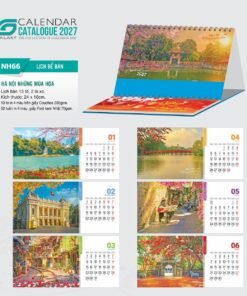 Lịch Để Bàn 2027 NH Mẫu NH66 (24 x 16cm) Bộ Quà Tặng Doanh Nghiệp Thủy Tinh & Lịch in logo doanh nghiệp quà tặng Tết tại Quà Tặng Thủy Tinh VN