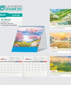 Lịch Để Bàn 2027 NH Mẫu NH70 (18 x 20cm) Bộ Quà Tặng Doanh Nghiệp Thủy Tinh & Lịch in logo doanh nghiệp quà tặng Tết tại Quà Tặng Thủy Tinh VN